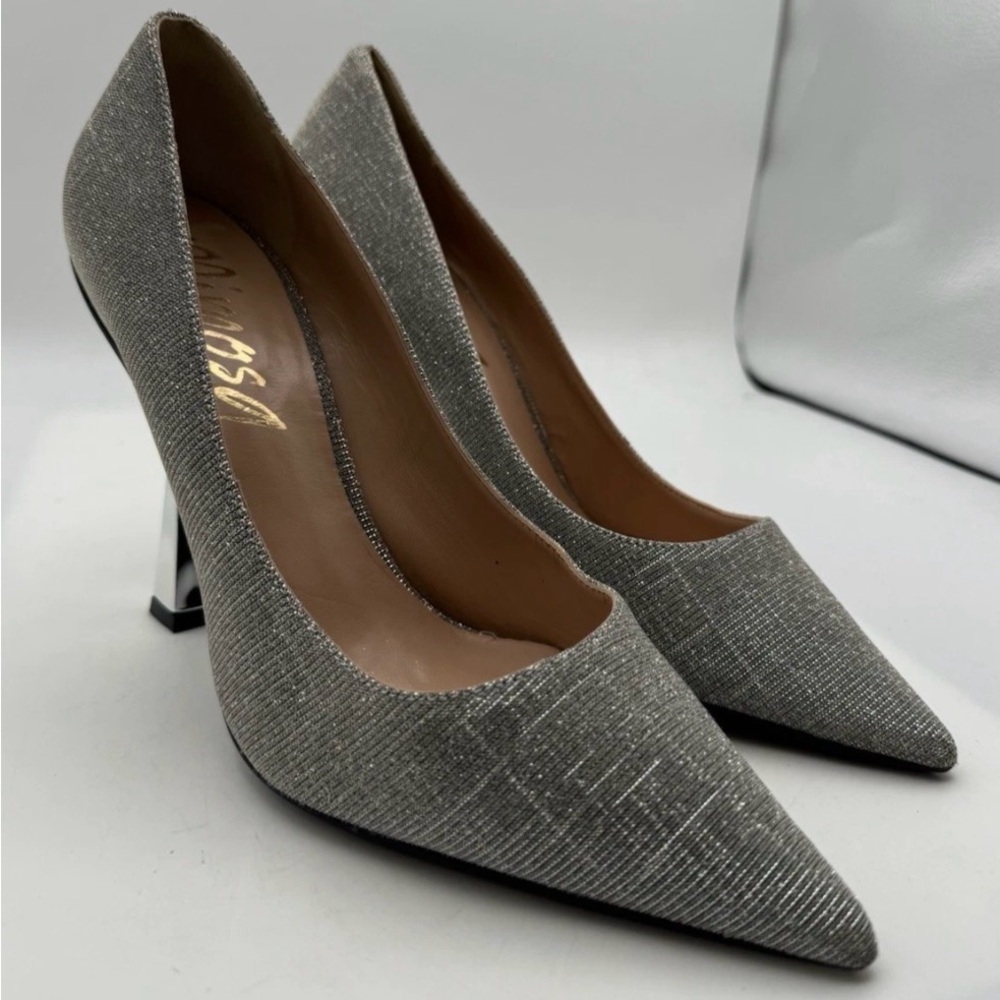 Mimosa silver leather pumps 41 EU US10
